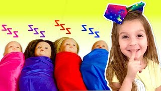 Are you Sleeping brother John - Nursery Rhyme Song by Elya \u0026 Adelya Kids Show - Play with baby dolls