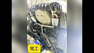 新竹龍嚎手工排氣管/#2018年Subaru_WRX_渦輪_2.0/ 中段直通/ 63mm閥門雙尾桶/ 四出尾飾管/ 中尾段全白鐵管配置