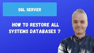 How to restore all the system database ? | SQL server