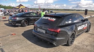 750HP Audi RS6 Avant C7 VAG Plus vs 700HP Nissan GT-R R35 vs 700HP Opel Kadett Turbo