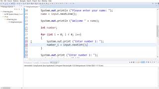 Java 6: Using for loops to get multiple user input