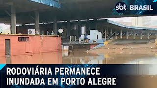 Rodoviária de Porto Alegre segue submersa, 12 dias depois da inundação | SBT Brasil (16/05/24)