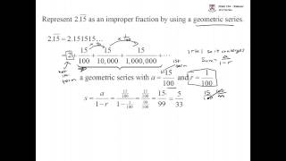 Geometric Series Application: Repeated Decimal as an Improper Fraction