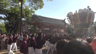 2014年　百舌鳥八幡宮　ふとん太鼓・宮出⑥　土師町・退出