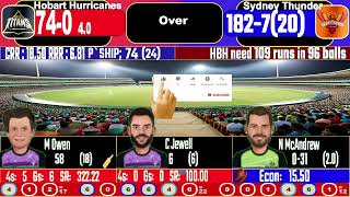 Sydney Thunder vs Hobart Hurricanes, Final T20 | SYT vs HBH Final Match Live Score \u0026 Commentary BBL