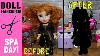 Elsa \u0026 Anna Doll Makeover - Spa Rescue - Before \u0026 After - Salon - Crazy Hairdo - Transformation