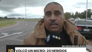 Volcó un micro y hay heridos - Telefe Noticias