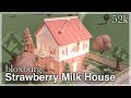 Bloxburg - Strawberry Milk Carton House Speedbuild (exterior)