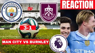 Man City vs Burnley 3-1 Live Stream Premier League Football EPL Match Score reaction Highlights Vivo