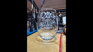 Engraving a wine glass with a 30Watt ComMarker Fiber Laser