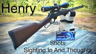 Initial Shots, Sighting In and Thoughts Of The Henry H009 30-30 3030 30/30 Winchester