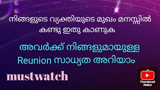 അവരുടെ മനസ്സിൽ കണ്ടു ഇതു കാണുക🌹അവർക്ക് നിങ്ങളുമായുള്ള reunion സാധ്യത അറിയാം #malayalam-tarot #tarot