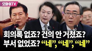 정청래 '계엄 국무회의' 질문에...1초의 여지 없이 답변한 조태열의 \