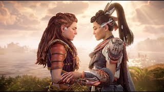 Aloy and Seyka - ALL SCENES - BURNING SHORES (PS5)