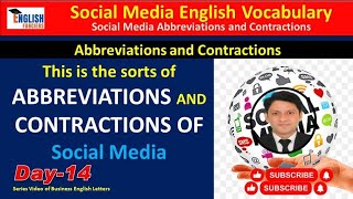 Business English | Social Media Contractions & Abbreviations | Learn English | Day-14 #viral
