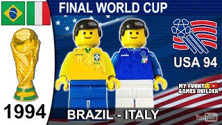 World Cup Final 1994 • Brazil vs Italy 3-2 • Penalty shootout Lego Football • Italia Brasile USA 94