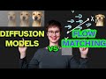 Flow-Matching vs Diffusion Models explained side by side