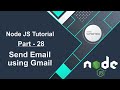 Node JS Tutorial - Send Email using Gmail