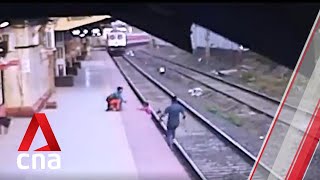 Railway Worker Saves Boy From Oncoming Train in Dramatic Rescue in India