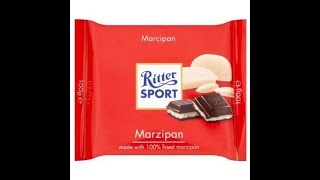 ritter sport marzipan dark chocolate bar REVIEW