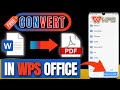 Cara Convert Docx ke PDF di WPS Office Android Mobile gratis | 2023