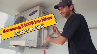 Samsung 24000 btu klima inverter montaji @Mr.ARAS61