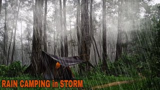 Very Long Heavy Rain In camping‼️ Solo Camping In Heavy Rainstorm⛈️