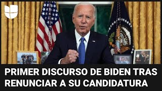 Biden apoya a Kamala Harris y dice que renunció a la reelección para \