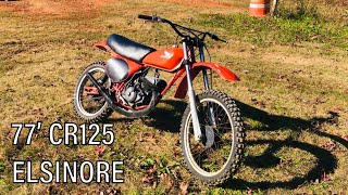 Reviewing the 1977 Cr125 Elsinore! Vintage bike Running and Review