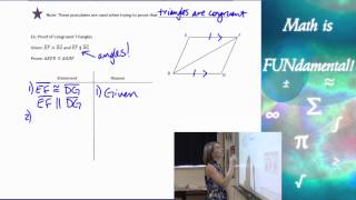 4.2 Geometry - SSS and SAS Triangle Congruence