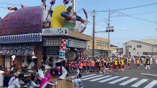 「夕暮れの宮前に参上！西浜！」2024住吉神社祭典千秋楽　西浜組宮入り