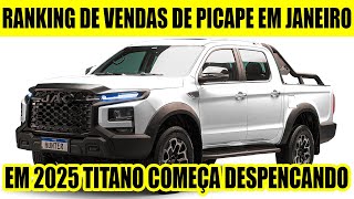 PICKUP TRUCK SALES IN JANUARY 2025 SALES FALL AND TITANO PLUMMETS