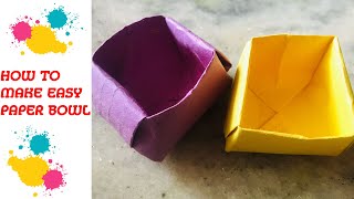 How to make a Paper Bowl | Easy Origami Bowl | Craft for Kids | Healthy Crafty Amy