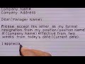 how to write resignation letter.