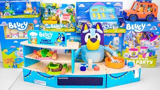 Bluey Toy Collection Unboxing Review 💙 Bluey Tabletop Restaurant Playset \u0026 Bluey Cash Register Set