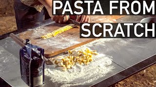 REAL Alfredo Pasta In The Bush - On Fire