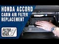 How to Replace Cabin Air Filter Honda Accord