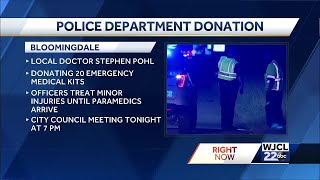 Bloomingdale Police Department receives donation of 20 medical kits