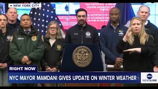 NYC Mayor Mamdani gives update on winter blizzard