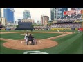 sf@sd posey throws out alonso stealing second base