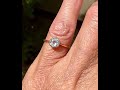 antique edwardian 18k gold aquamarine solitaire ring