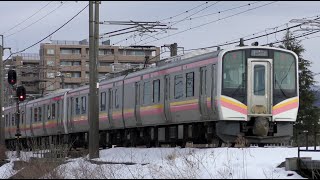 E129系B12+A4編成 信越本線下り普通447M【4K】長岡→新潟→内野