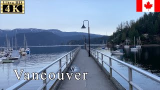 🇨🇦Vancouver Winter Walk - Deep Cove in North Vancouver -【4K 60fps】