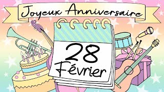 NOUVEAU Joyeux Anniversaire 28 Février Guitare Jazz Manouche