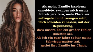 Als meine Familie Insolvenz anmeldete, zwangen mich meine Schwiegereltern,mein Eheleben aufzugeben