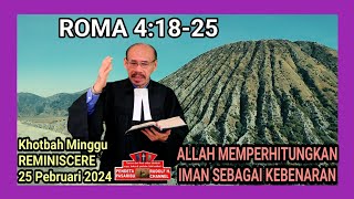 ALLAH MEMPERHITUNGKAN IMAN SEBAGAI KEBENARAN–Roma 4:18-25