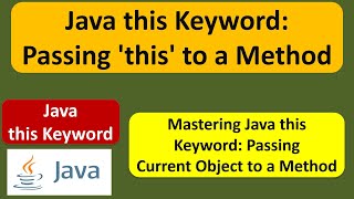 Java this Keyword: Passing 'this' to a Method | Java Tutorial