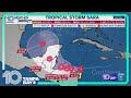 Tracking the Tropics: Depression strengthens into Tropical Storm Sara