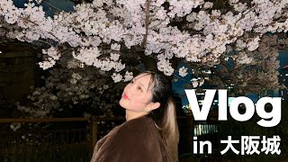 【vlog】大阪城にお花見🌸🌸言ったよ【夜桜ライトアップ】