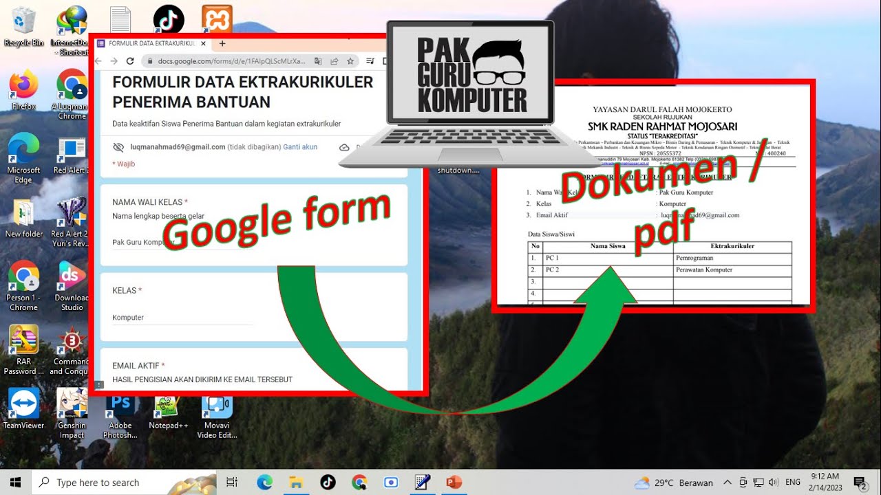 Membuat Dokumen Dari Google Formulir - YouTube